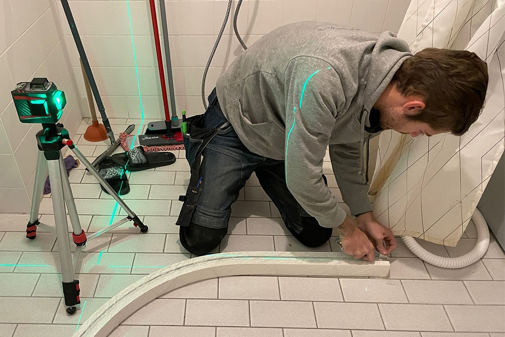 Monteur aan het werk